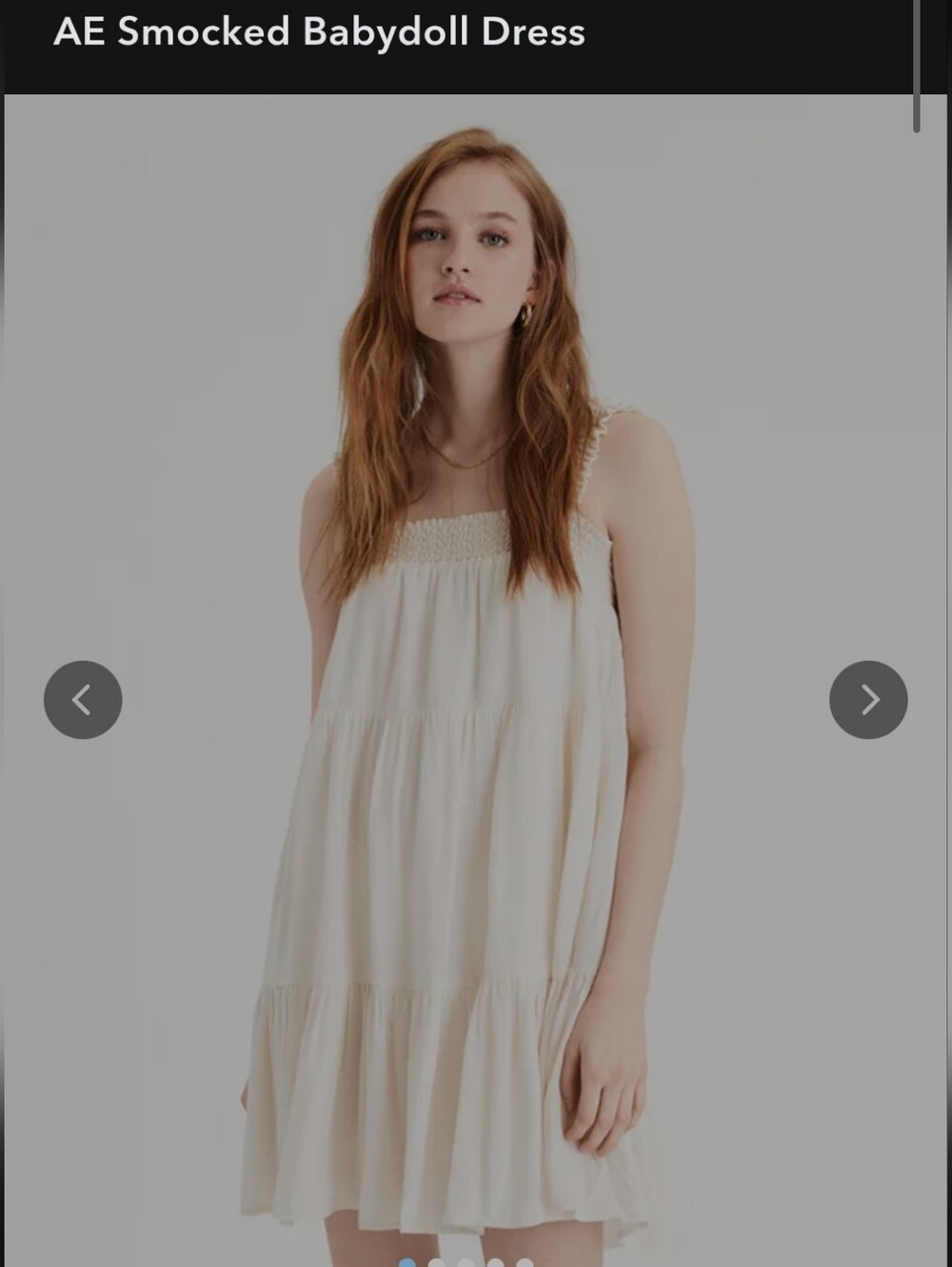 AE BABYDOLL SMOCKED XS Dress Euc Viscose